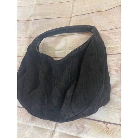 Alexander Wang Women's Black Suede Croc Embossed Hobo Bag - OS - Picture 4 of 14